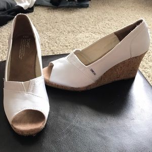 Toms Stella Peep-Toe Wedges